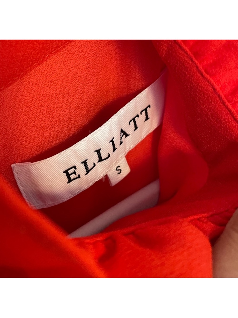 ELLIATT | Anthropologie Ruffled Turtleneck Swing Dress, red, size small - Picture 6 of 6
